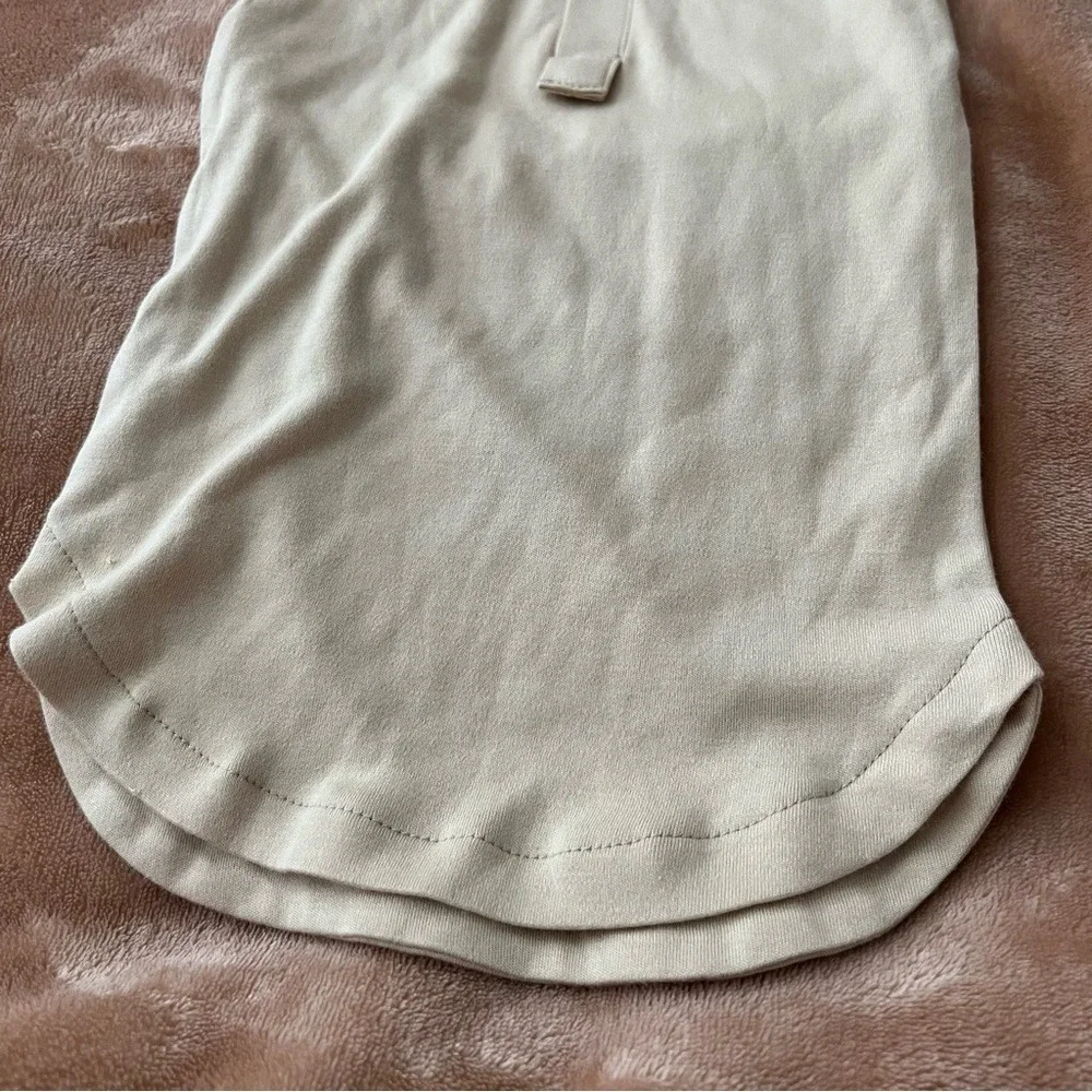Goumi Jamms Baby Gown 3-6M Tan Bamboo Organic Cotton Snap Front Sleeper NWT